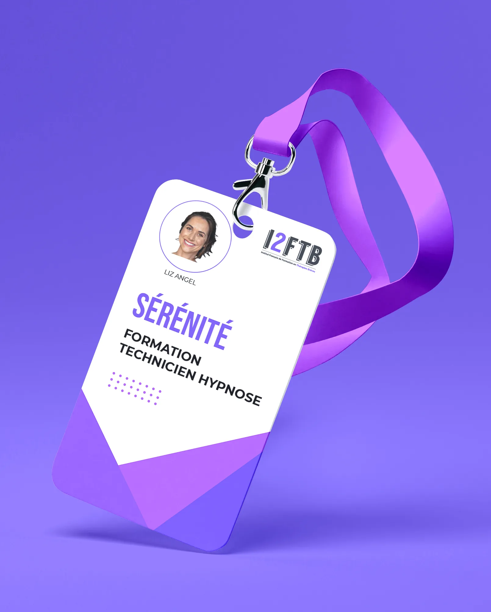 Badge Sérénité pour formation technicien hypnose chez I2FTB